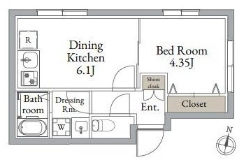 LiveFlat東高円寺Ⅱ  間取り図