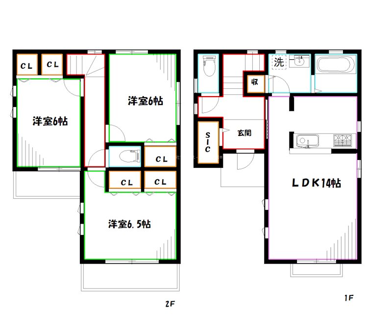 関野町戸建賃貸住宅  間取り