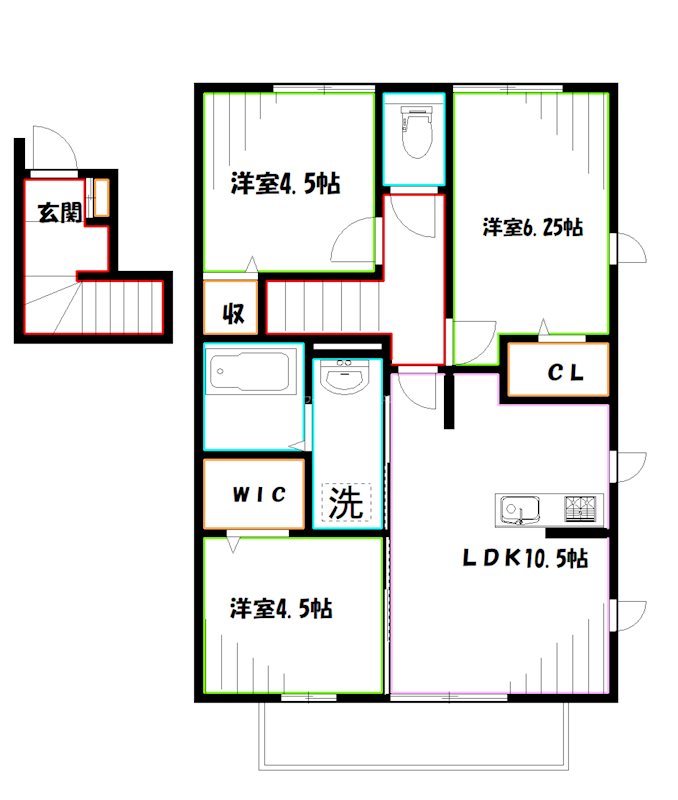 グリシーヌA 間取り