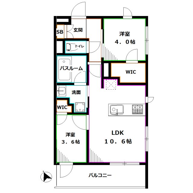 デュオステージ西荻窪Ⅱ 間取り