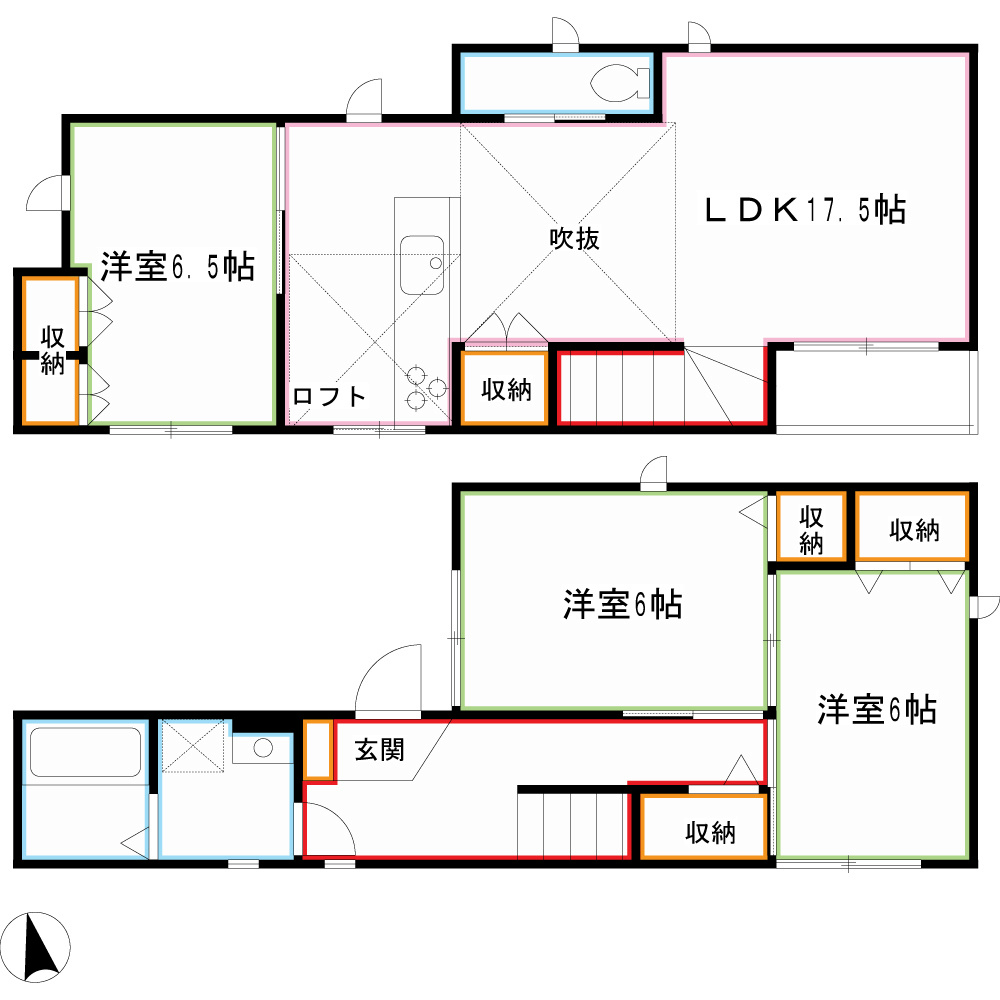 西久保２丁目戸建   間取り
