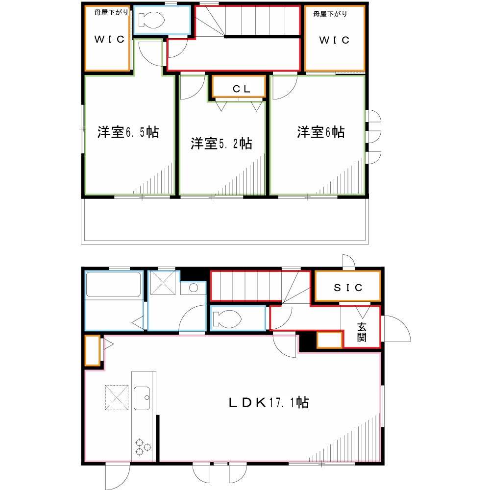 貫井北町5丁目戸建賃貸住宅    間取り