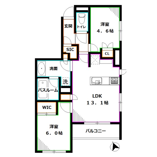 サンウッド吉祥寺南町一丁目 間取り