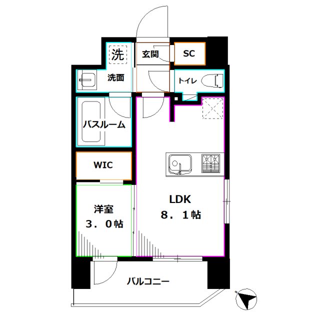 ヴァースクレイシア三鷹 間取り