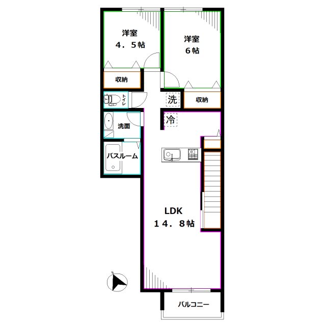 ハイムイシマ 間取り