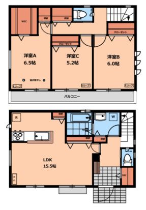 小川町１丁目４７８戸建賃貸住宅 間取り