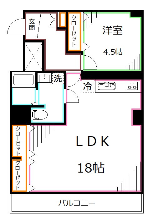 レジ東郷  間取り
