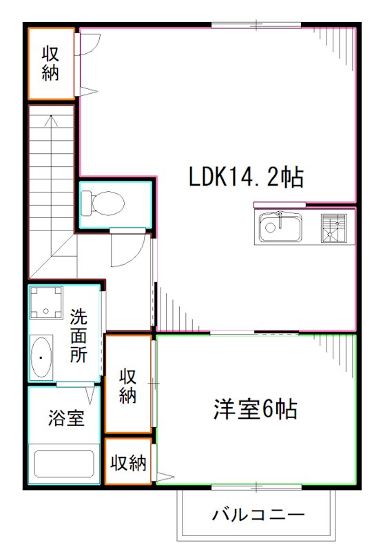 プルームガーデンⅠ  間取り