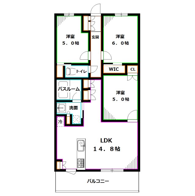 KDXレジデンス武蔵境Ⅱ 間取り
