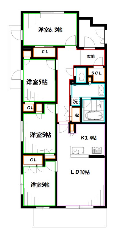 KDXレジデンス武蔵境Ⅱ 間取り