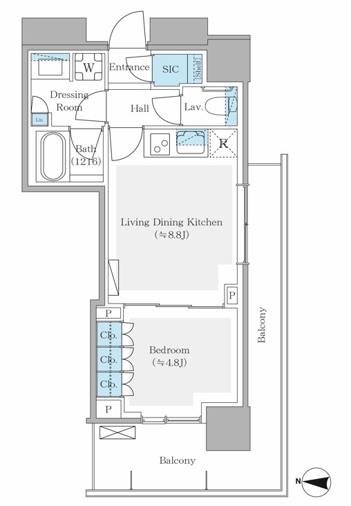 パークシティ中野　ザ　タワー　ブリーズ 間取り
