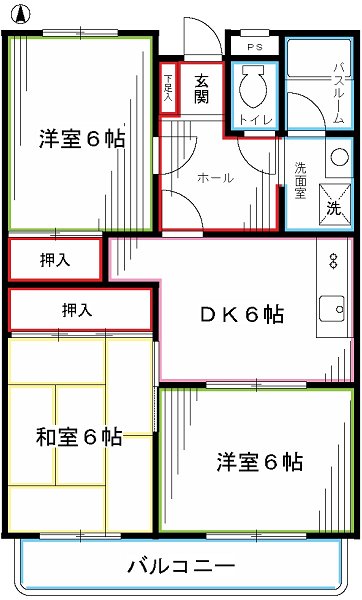 国立イーストハイツ 間取り