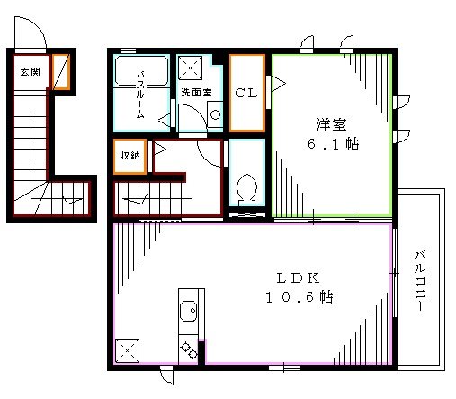 D－room東中野   間取り