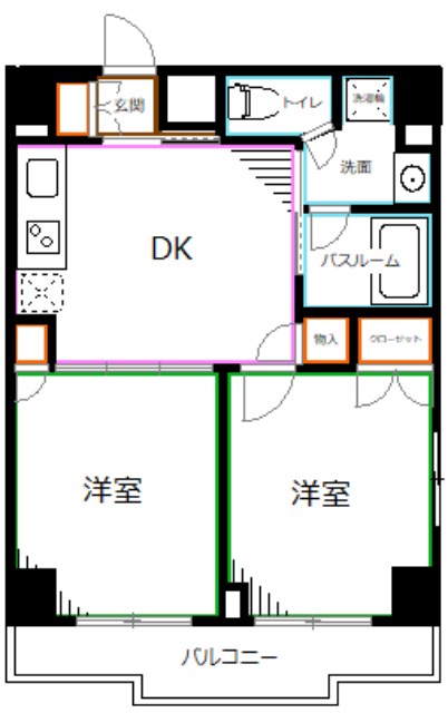 ルーブル上鷺宮弐番館 間取り
