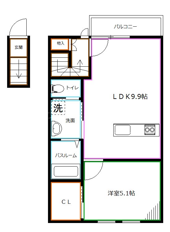 エスペランサ一橋Ⅱ 間取り