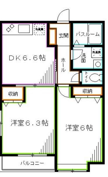 関町ユキハイツ 間取り