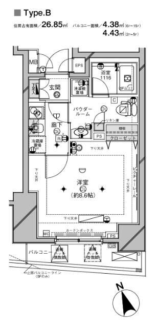 メインステージ西荻窪Ⅱ 間取り