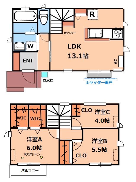 南田中2丁目戸建賃貸住宅 間取り