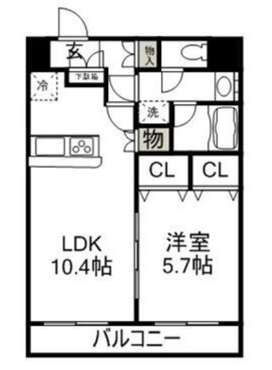 Prescelto壱番館（プルシェルト） 間取り