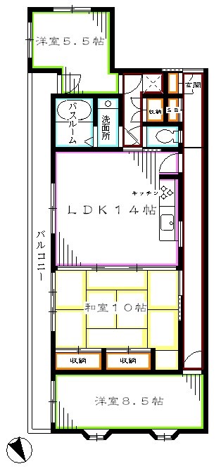 第一根岸ビル 間取り