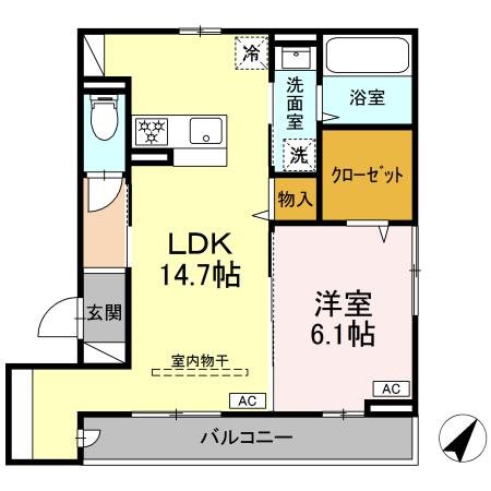 レーヴェ東戸倉Ⅰ  間取り