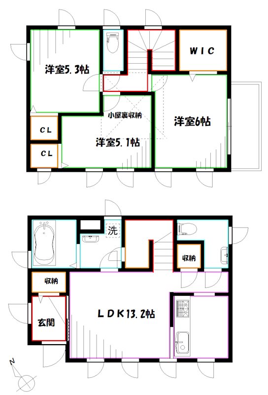 深大寺東町一戸建Ｂ棟   間取り