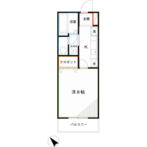 ボワ・フルール　Ａ  間取り