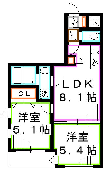 パレホームズ武蔵関Ⅱ 間取り