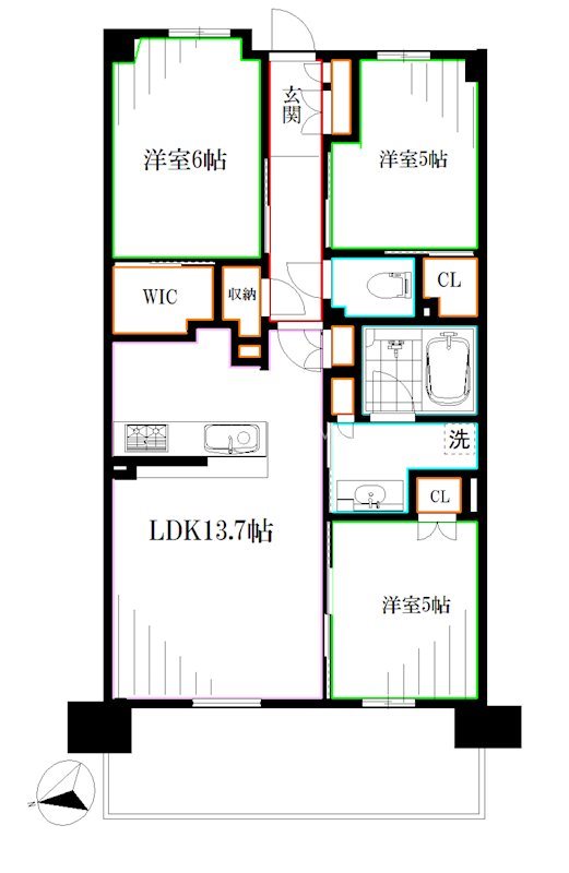 シティハウス吉祥寺北町  間取り