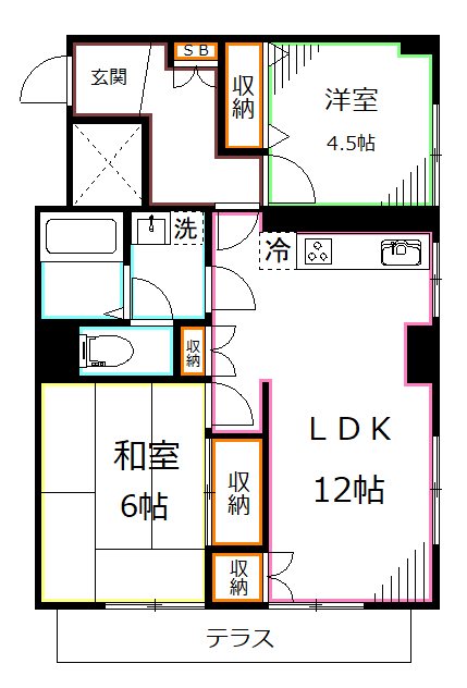 レジ東郷  間取り