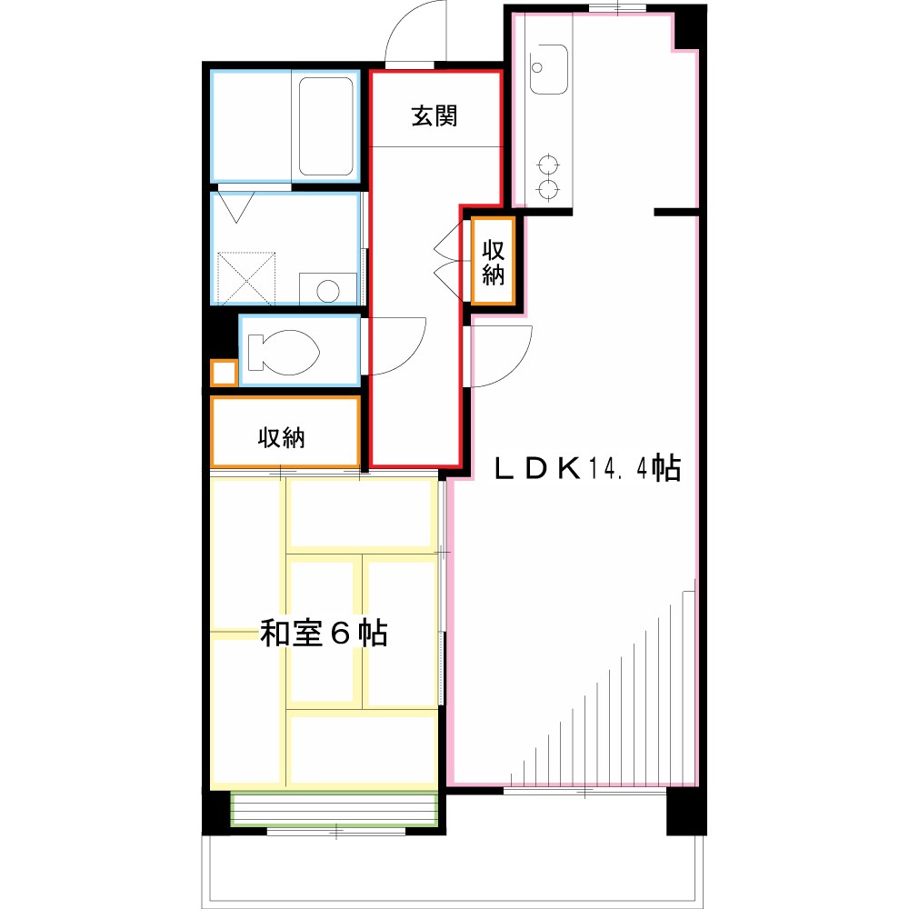 コーポレート連雀　1号棟  間取り