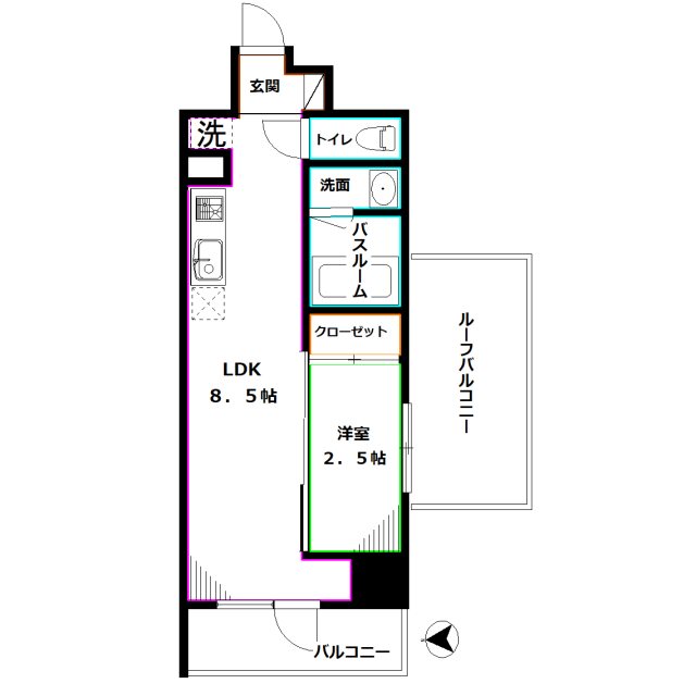 ハーモニーレジデンス東京武蔵関WEST SIDE 間取り