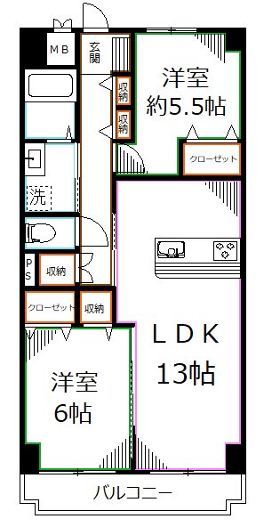 グリーンカース恋ヶ窪 間取り