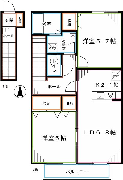 くぬぎハイツ 間取り