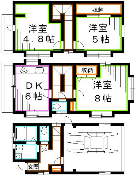 メゾネット山中 間取り