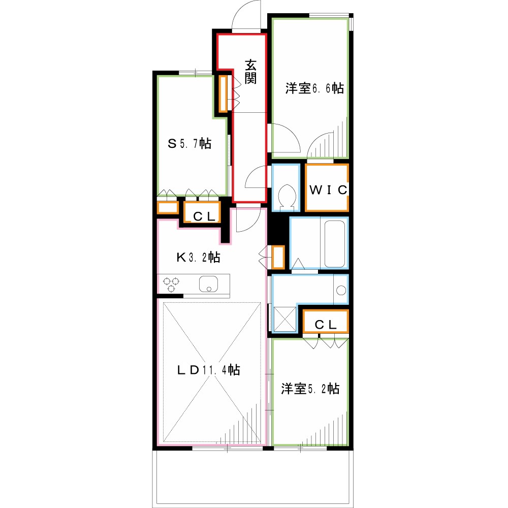 クリオ東小金井パークフロント 間取り