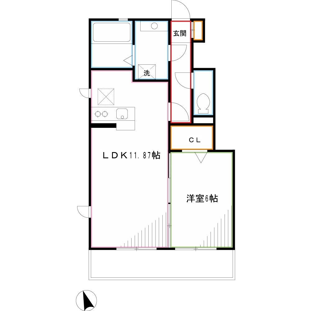 サンク　モンタニアB 間取り