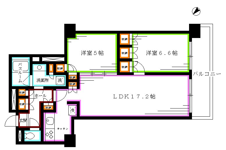 ユニゾンタワー 間取り