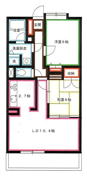 フィオーレ武蔵野　　 間取り