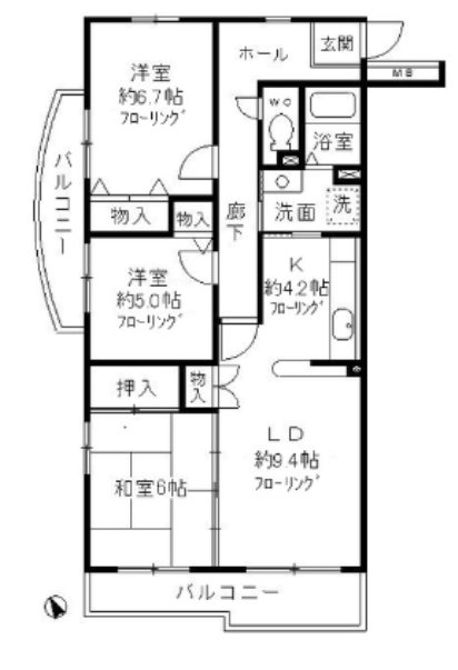 コーポレート小金井梶野通り6号棟 間取り