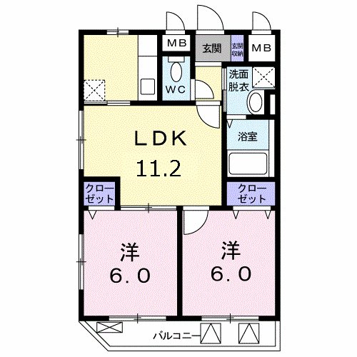 ローズ　ボヌール 間取り