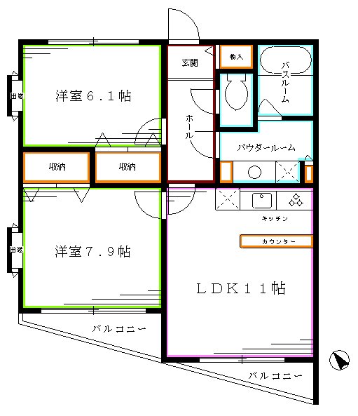 エスポワール中野坂上 間取り