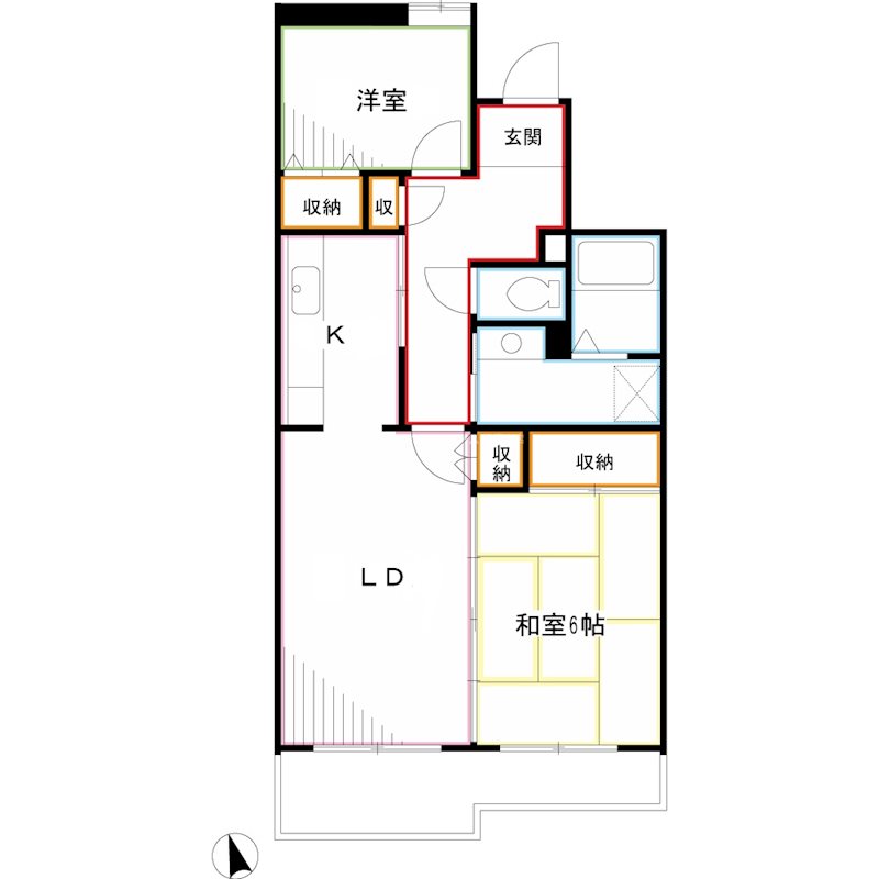 コーポレート小金井梶野通り 6号 間取り
