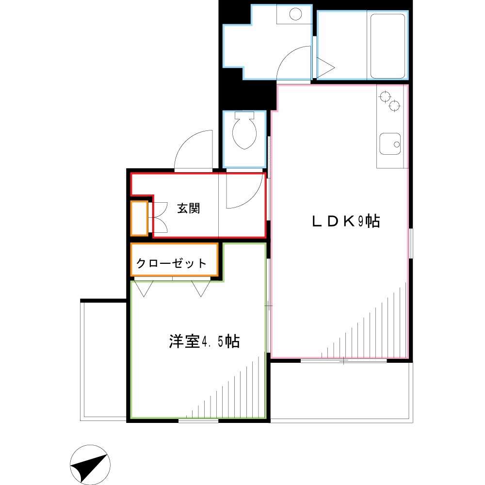 シャトル聖　小金井 間取り