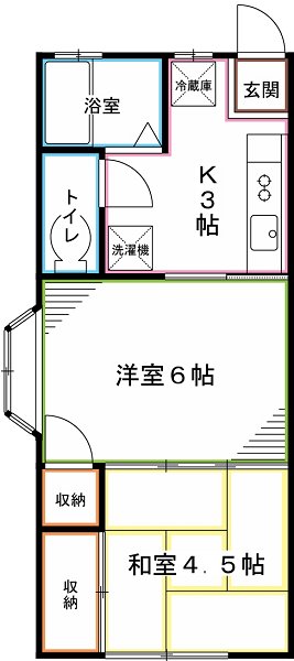 ＫＭハイツ 間取り