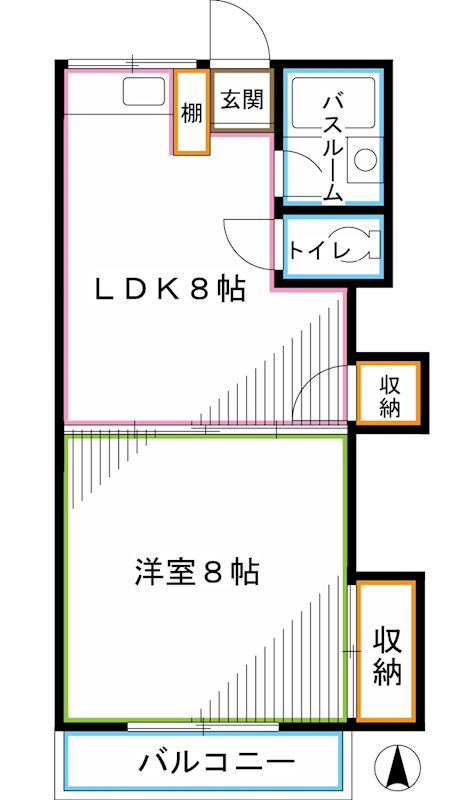 クレイン国立 間取り