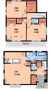 小川町1丁目478戸建賃貸住宅     間取り