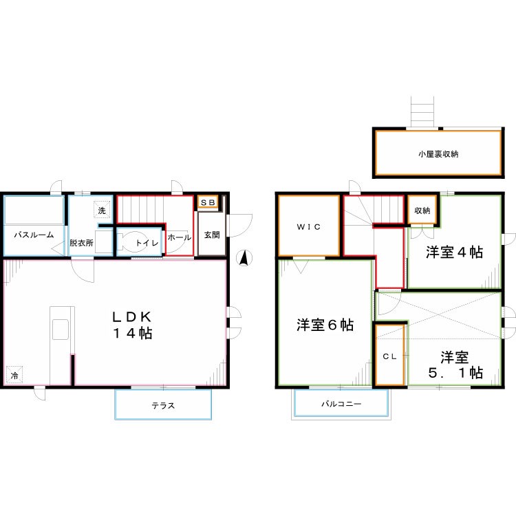 小金井市東町１丁目戸建  間取り