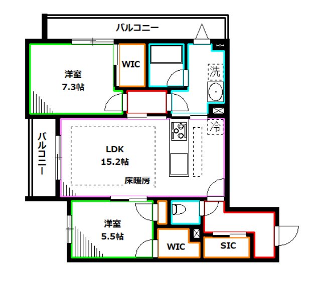 グランフォルトゥーナ久我山  間取り