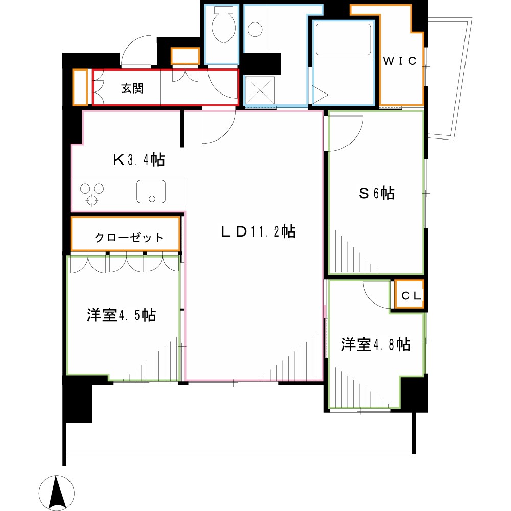 クリオ武蔵小金井フロントアベニュー 間取り